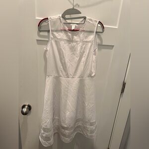 Face 2 Face White Sleeveless Mesh Yoke Dress XS NWT